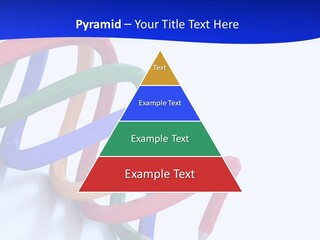 A 3D Image Of A Spiral Of Colored Pencils PowerPoint Template