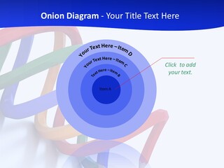 A 3D Image Of A Spiral Of Colored Pencils PowerPoint Template