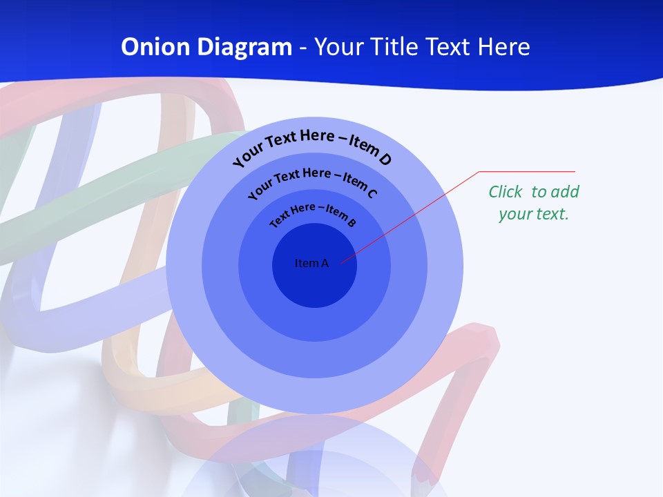 A 3D Image Of A Spiral Of Colored Pencils PowerPoint Template