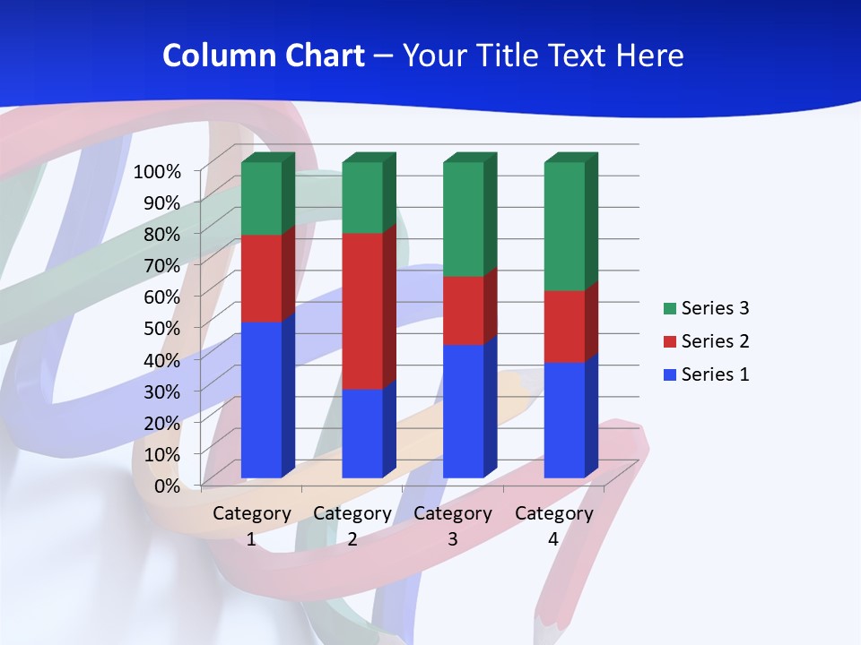 A 3D Image Of A Spiral Of Colored Pencils PowerPoint Template