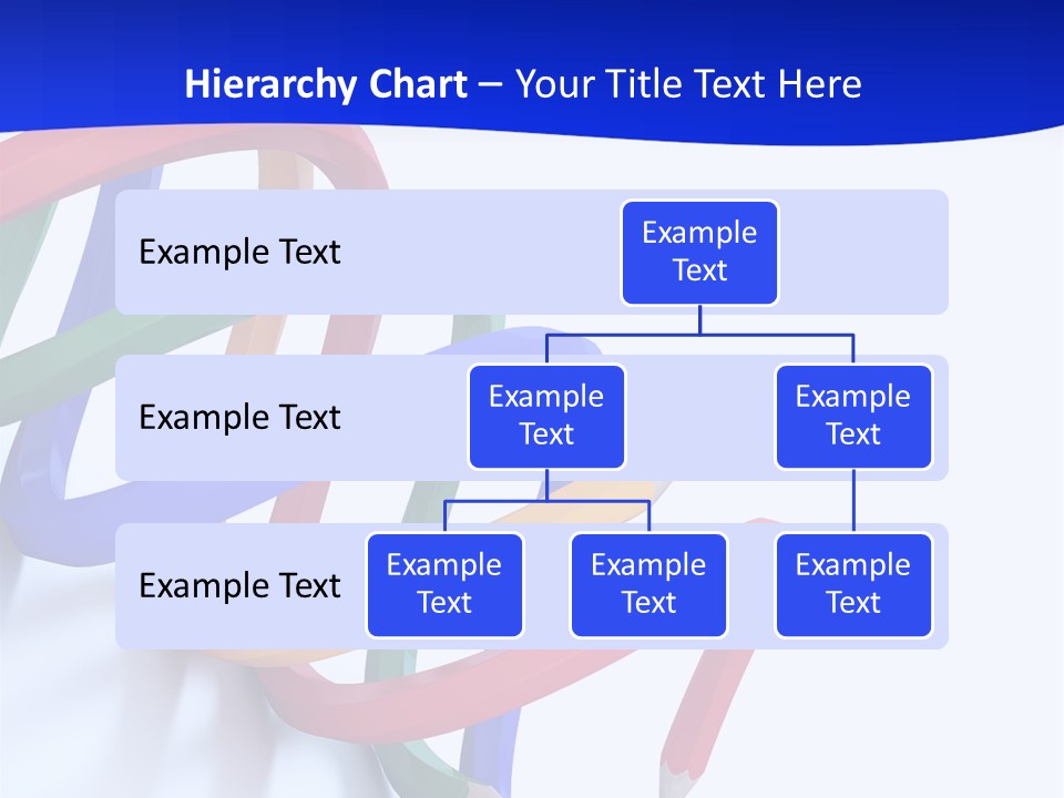 A 3D Image Of A Spiral Of Colored Pencils PowerPoint Template