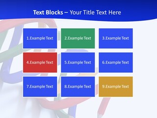 A 3D Image Of A Spiral Of Colored Pencils PowerPoint Template