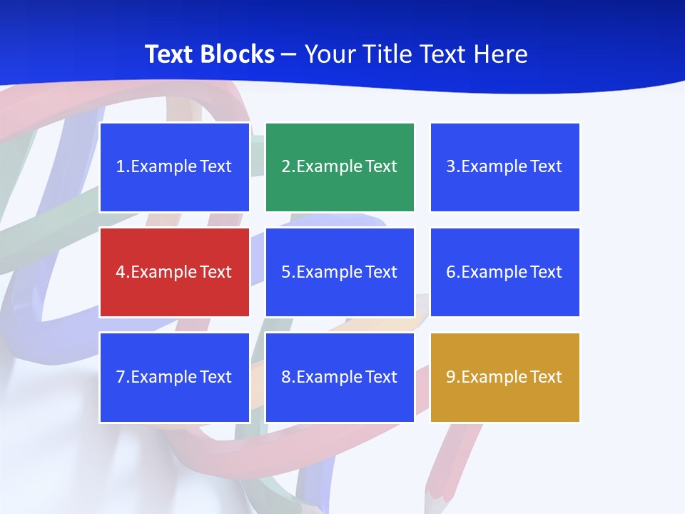 A 3D Image Of A Spiral Of Colored Pencils PowerPoint Template