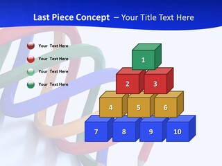 A 3D Image Of A Spiral Of Colored Pencils PowerPoint Template