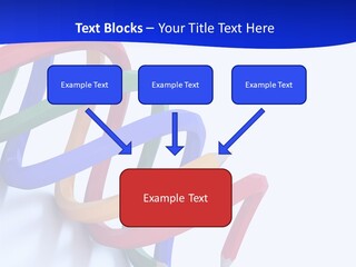 A 3D Image Of A Spiral Of Colored Pencils PowerPoint Template