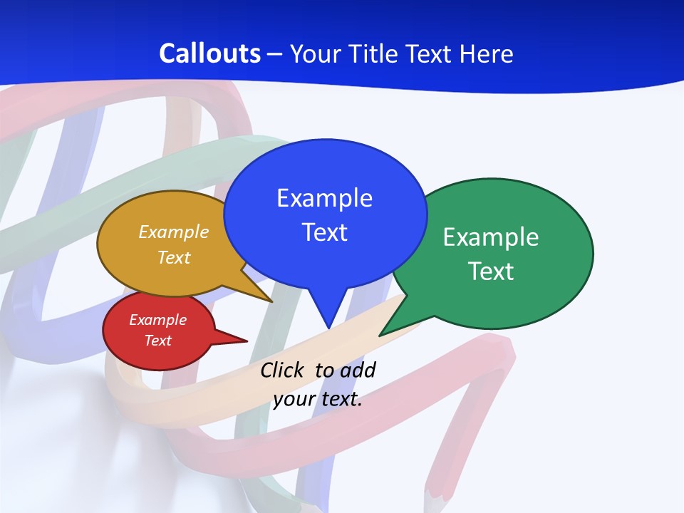 A 3D Image Of A Spiral Of Colored Pencils PowerPoint Template