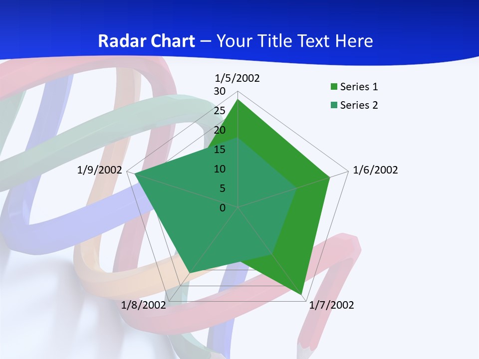 A 3D Image Of A Spiral Of Colored Pencils PowerPoint Template
