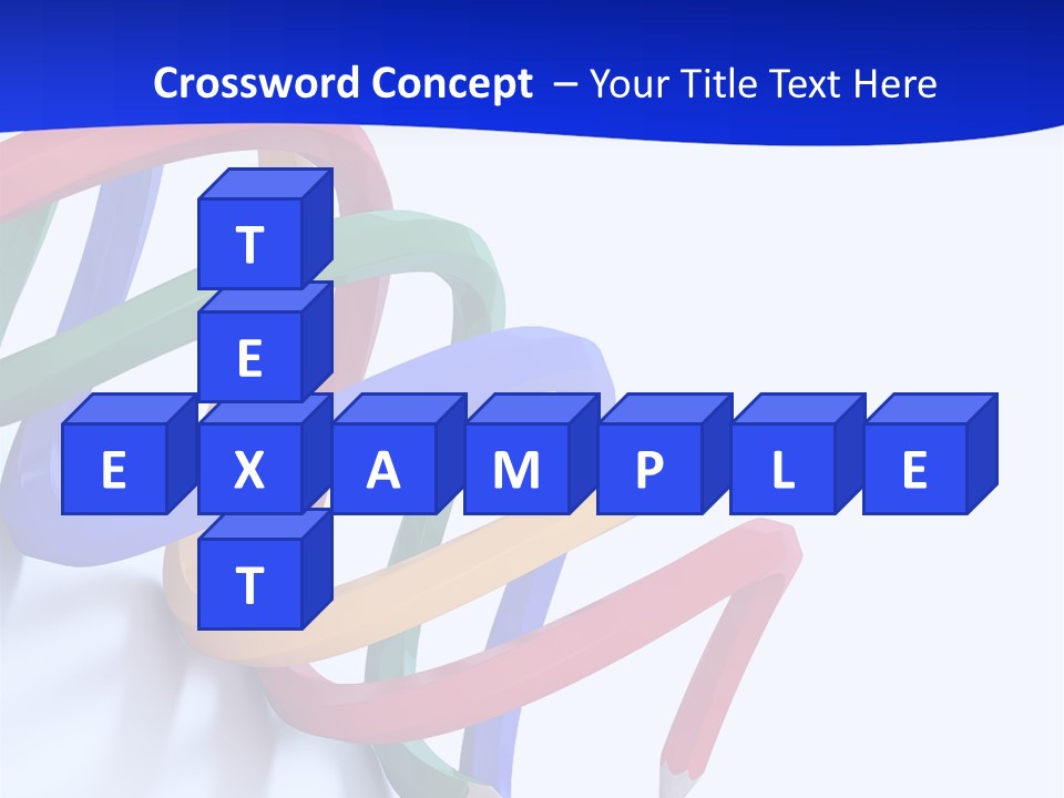 A 3D Image Of A Spiral Of Colored Pencils PowerPoint Template