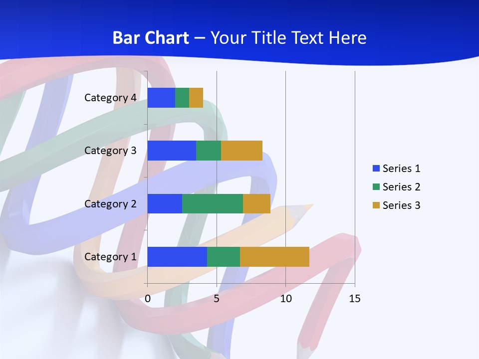 A 3D Image Of A Spiral Of Colored Pencils PowerPoint Template