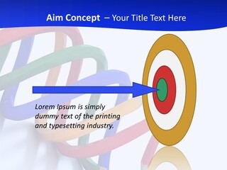 A 3D Image Of A Spiral Of Colored Pencils PowerPoint Template