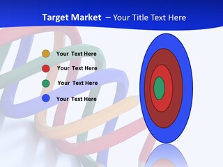 A 3D Image Of A Spiral Of Colored Pencils PowerPoint Template