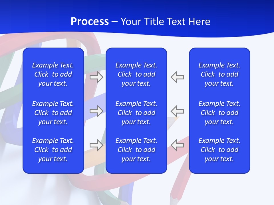 A 3D Image Of A Spiral Of Colored Pencils PowerPoint Template