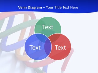 A 3D Image Of A Spiral Of Colored Pencils PowerPoint Template