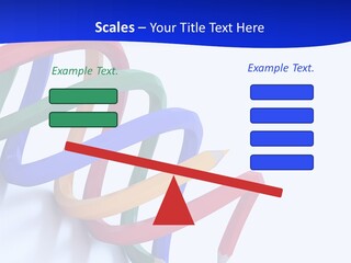 A 3D Image Of A Spiral Of Colored Pencils PowerPoint Template