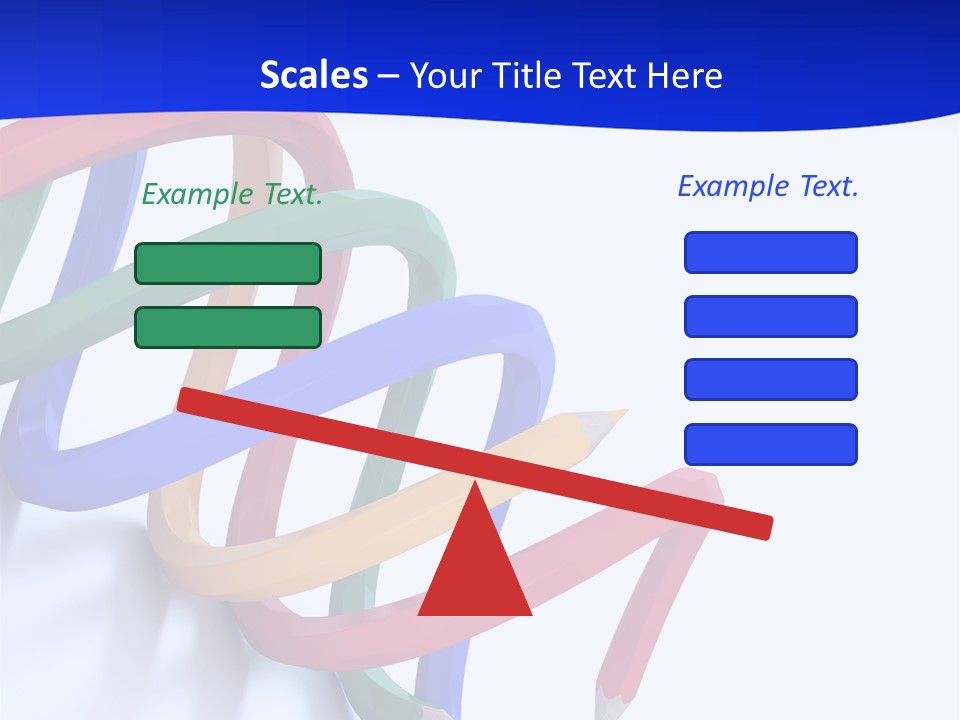 A 3D Image Of A Spiral Of Colored Pencils PowerPoint Template