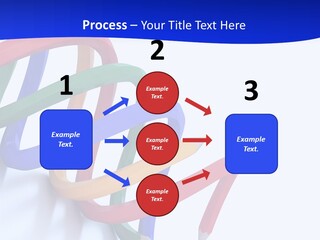 A 3D Image Of A Spiral Of Colored Pencils PowerPoint Template