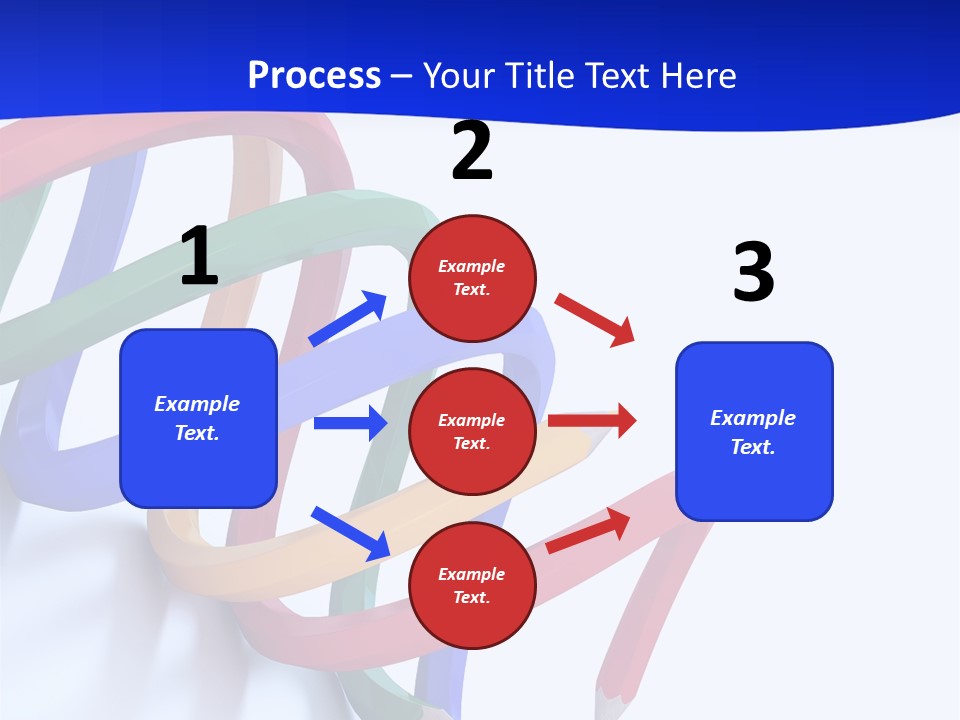 A 3D Image Of A Spiral Of Colored Pencils PowerPoint Template