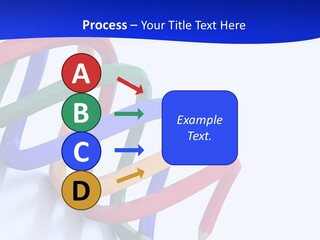 A 3D Image Of A Spiral Of Colored Pencils PowerPoint Template