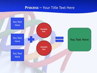 A 3D Image Of A Spiral Of Colored Pencils PowerPoint Template