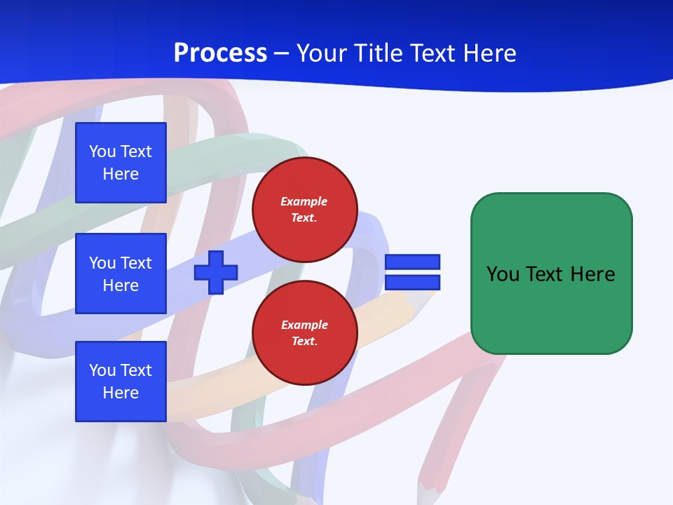 A 3D Image Of A Spiral Of Colored Pencils PowerPoint Template