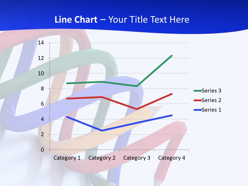 A 3D Image Of A Spiral Of Colored Pencils PowerPoint Template