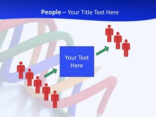 A 3D Image Of A Spiral Of Colored Pencils PowerPoint Template