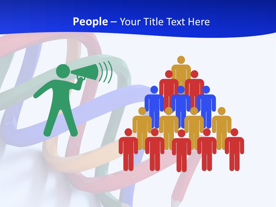 A 3D Image Of A Spiral Of Colored Pencils PowerPoint Template