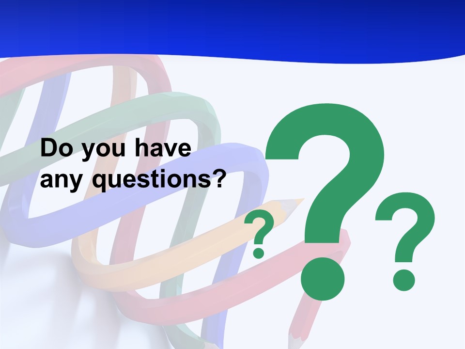 A 3D Image Of A Spiral Of Colored Pencils PowerPoint Template