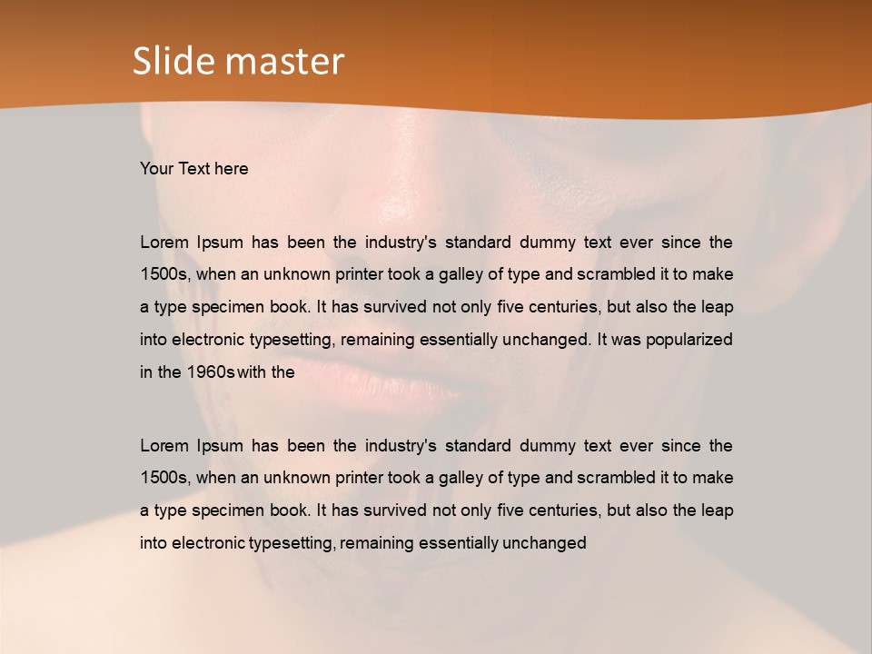 A Man With Blood All Over His Face PowerPoint Template