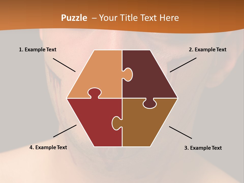 A Man With Blood All Over His Face PowerPoint Template