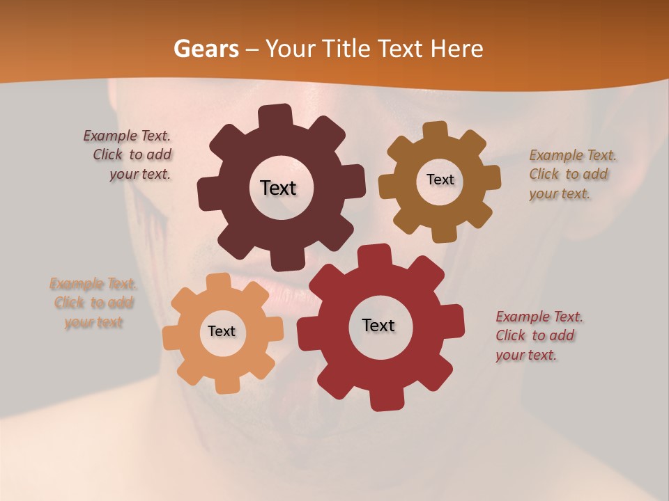 A Man With Blood All Over His Face PowerPoint Template