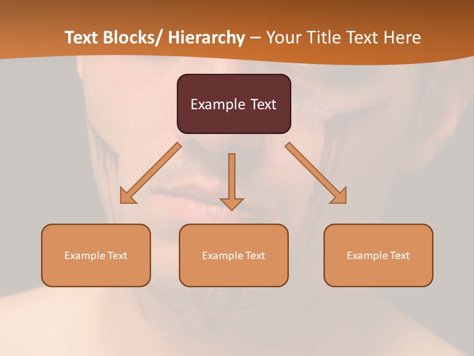 A Man With Blood All Over His Face PowerPoint Template