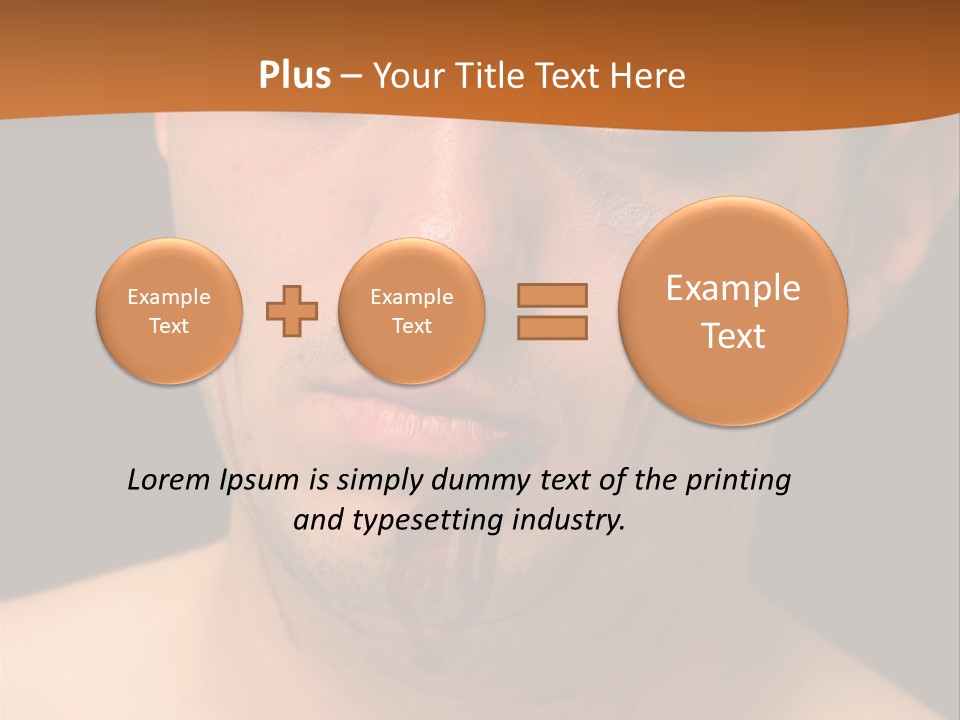 A Man With Blood All Over His Face PowerPoint Template