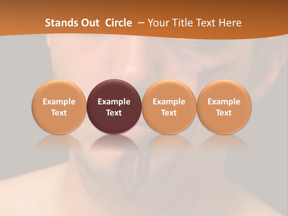 A Man With Blood All Over His Face PowerPoint Template