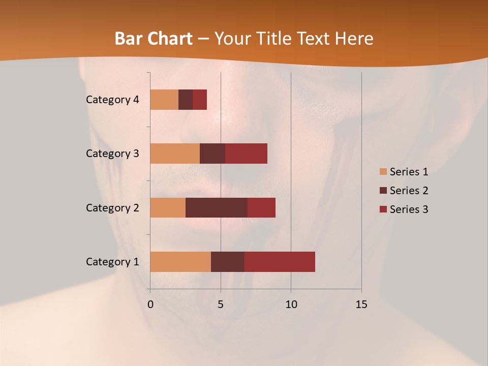 A Man With Blood All Over His Face PowerPoint Template
