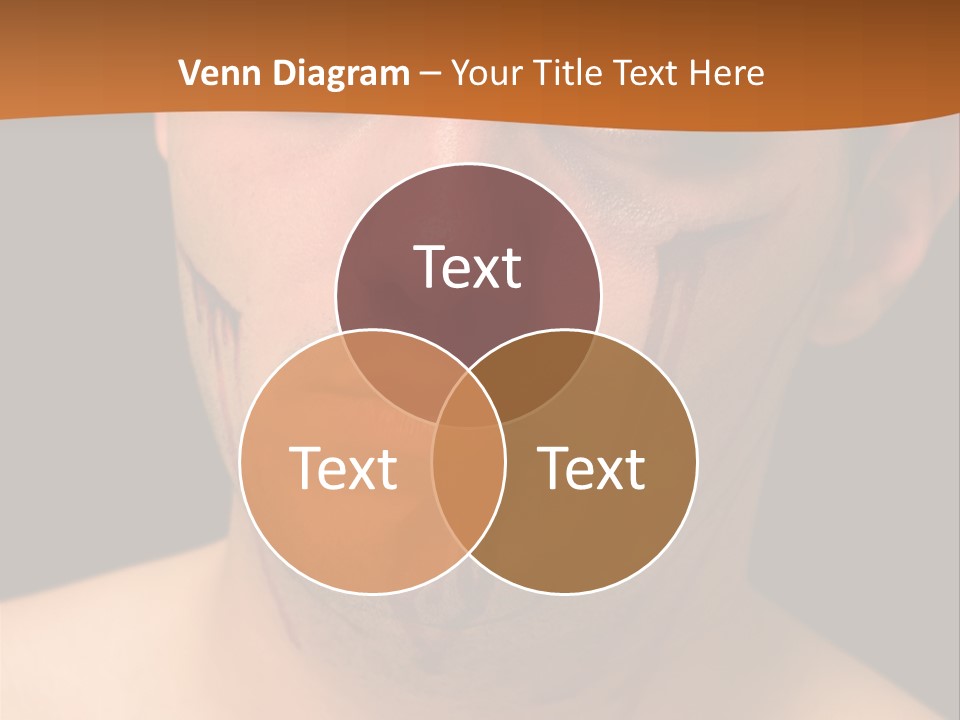 A Man With Blood All Over His Face PowerPoint Template