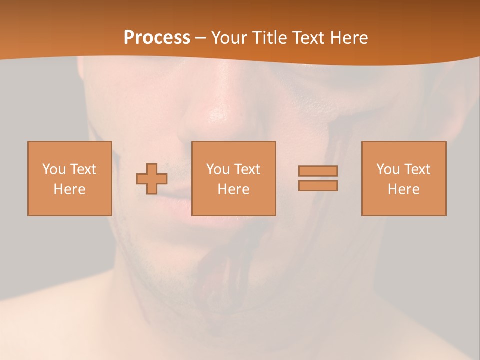 A Man With Blood All Over His Face PowerPoint Template