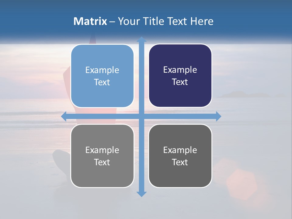 A Woman Doing Yoga On The Beach At Sunset PowerPoint Template