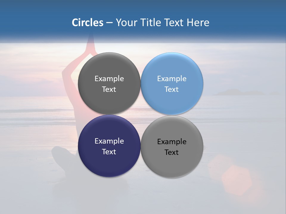 A Woman Doing Yoga On The Beach At Sunset PowerPoint Template