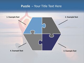 A Woman Doing Yoga On The Beach At Sunset PowerPoint Template