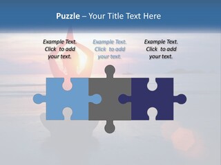 A Woman Doing Yoga On The Beach At Sunset PowerPoint Template