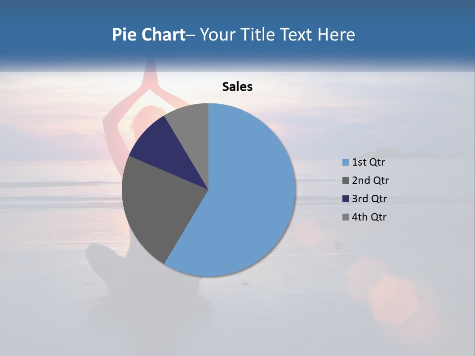 A Woman Doing Yoga On The Beach At Sunset PowerPoint Template