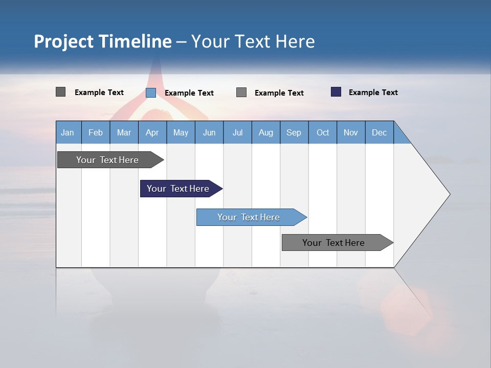 A Woman Doing Yoga On The Beach At Sunset PowerPoint Template