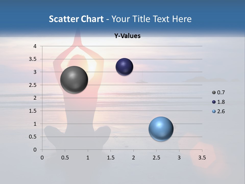 A Woman Doing Yoga On The Beach At Sunset PowerPoint Template