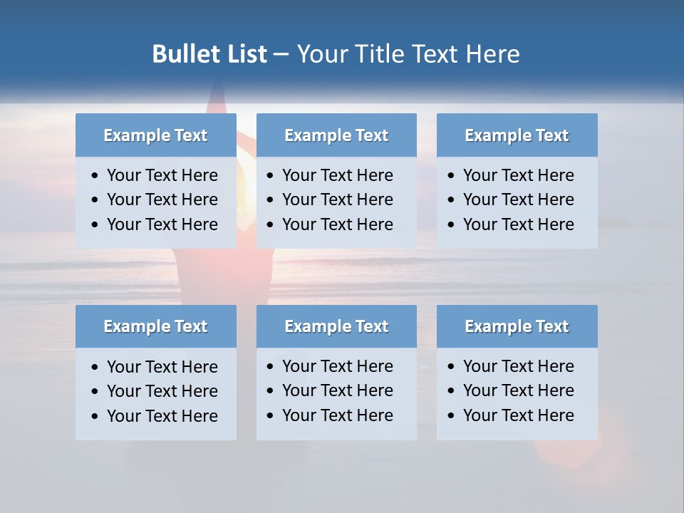 A Woman Doing Yoga On The Beach At Sunset PowerPoint Template