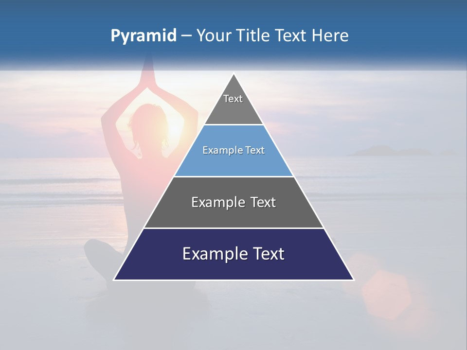 A Woman Doing Yoga On The Beach At Sunset PowerPoint Template