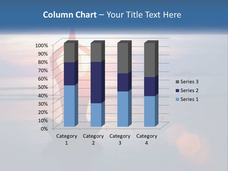 A Woman Doing Yoga On The Beach At Sunset PowerPoint Template