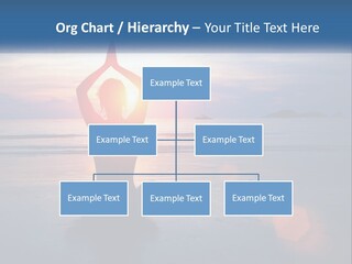 A Woman Doing Yoga On The Beach At Sunset PowerPoint Template