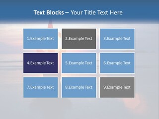 A Woman Doing Yoga On The Beach At Sunset PowerPoint Template