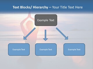 A Woman Doing Yoga On The Beach At Sunset PowerPoint Template